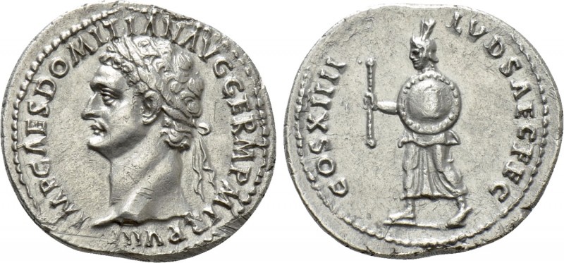 DOMITIAN (81-96). Denarius. Rome. Saecular Games issue. 

Obv: IMP CAES DOMITI...