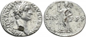 DOMITIAN (81-96). Fourrée denarius. Imitating Rome.