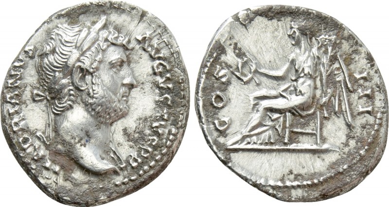 HADRIAN (117-138). Denarius. Rome. 

Obv: HADRIANVS AVGVSTVS PP. 
Laureate bu...