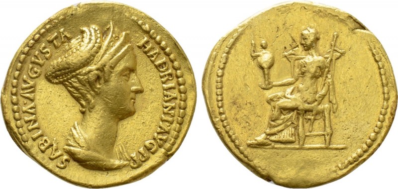 SABINA (Augusta, 128-137). Aureus. Rome.

Obv: SABINA AVGVSTA HADRIANI AVG P P...