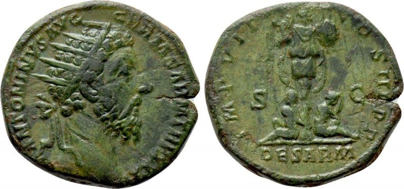 MARCUS AURELIUS (161-180). Dupondius. Rome. 

Obv: M ANONINVS AVG GERM SARM TR...