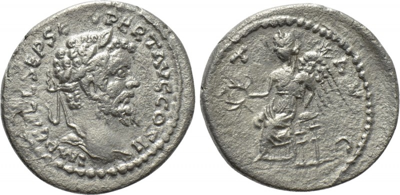 SEPTIMIUS SEVERUS (193-211). Denarius. Emesa. 

Obv: IMP CAE L SEP SEV PERT AV...