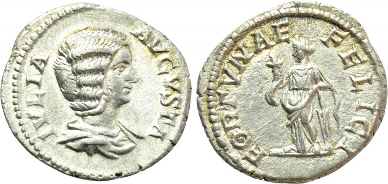 JULIA DOMNA (Augusta, 193-211). Denarius. Rome. 

Obv: IVLIA AVGVSTA. 
Draped...