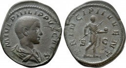 PHILIP II (Caesar, 244-247). Sestertius. Rome.