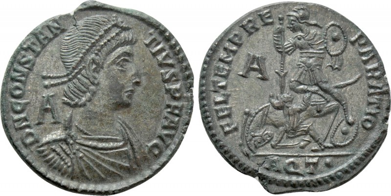 CONSTANTIUS II (337-361). Ae. Aquileia. 

Obv: D N CONSTANTIVS P F AVG / A. 
...