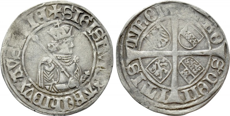 AUSTRIA. Tirol. Sigismund (1427-1496). 6 Kreuzer (no date). Hall. 

Obv: Crown...