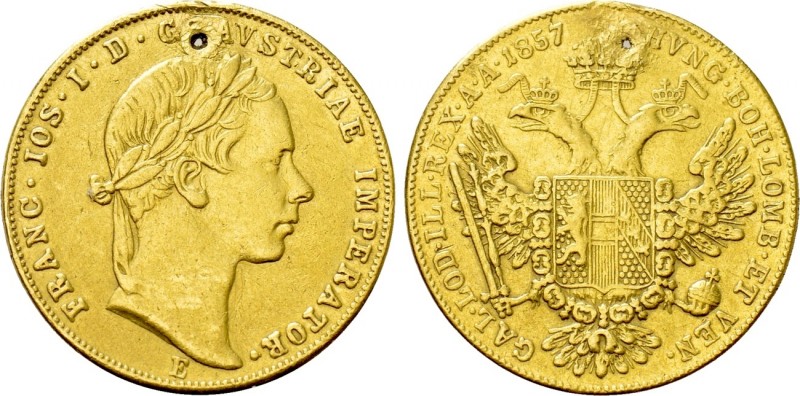 AUSTRIA. Franz Joseph I (1848-1916). GOLD 1 Ducat (1857-E). Karlsburg. 

Obv: ...