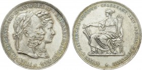 Austrian Empire. Franz Joseph I with Elisabeth (1848-1916). Doppelgulden (1879). Vienna. Commemorating the Royal Silver Wedding.