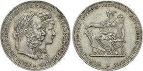 Austrian Empire. Franz Joseph I with Elisabeth (1848-1916). Doppelgulden (1879). Vienna (Wien). Commemorating the Royal Silver Wedding.