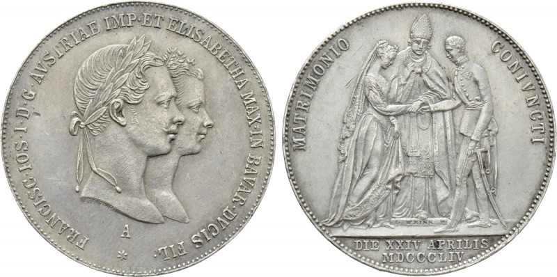 AUSTRIA. Franz Joseph I (1848-1916). Doppelgulden (1854-A). Wien (Vienna). Comme...