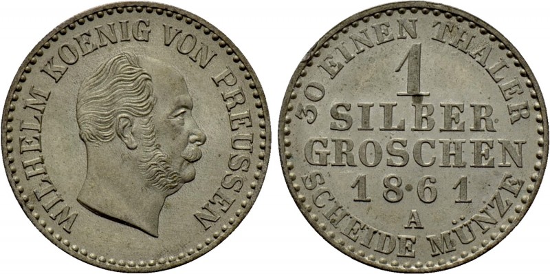 GERMANY. Preußen. Wilhelm I (1861-1888). Groschen (1861-A). Berlin. 

Obv: WIL...