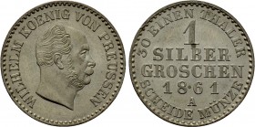 GERMANY. Preußen. Wilhelm I (1861-1888). Groschen (1861-A). Berlin.