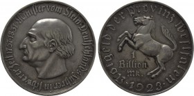 GERMANY. Weimar Republic. Westphalia. 1 Billion Mark (1923). Baron vom Stein.