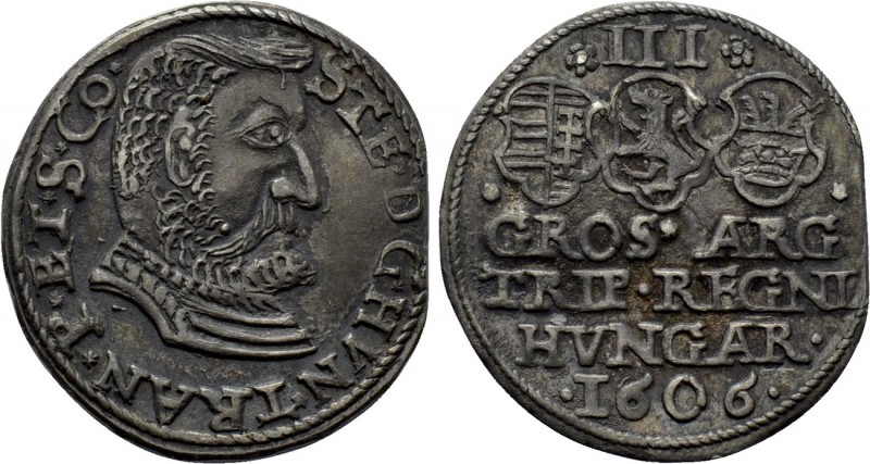 TRANSYLVANIA. Stephen Bocskai (1605-1606). Trojak (1606). 

Obv: STE D G HVN T...