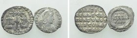 A Siliqua of Constantius II and a Miliaresion of  Basil II.