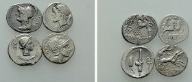 4 Roman Republican Denarii.