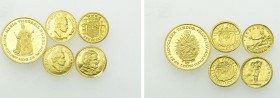 5 Gold Medals (Gross Weight 2.60 gr.).