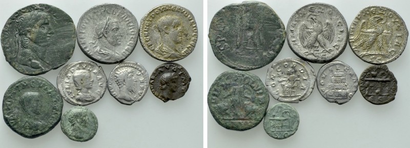 8 Roman Coins; Nero Claudius etc. 

Obv: .
Rev: .

. 

Condition: See pic...