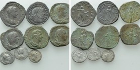 9 Roman Coins; Sesterti, Denarii etc.