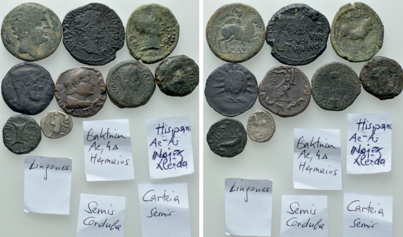 9 Coins of Iberia, Bactria and the Celts. 

Obv: .
Rev: .

. 

Condition:...