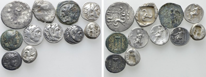 11 Greek Coins. 

Obv: .
Rev: .

. 

Condition: See picture.

Weight: g...