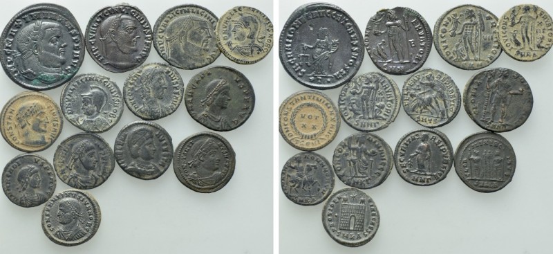 13 Roman Coins. 

Obv: .
Rev: .

. 

Condition: See picture.

Weight: g...