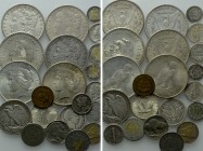 21 Coins of the USA and Mexico.