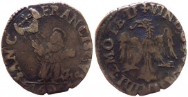 Casale - Vincenzo I (1587-1612) Parpagliola o Cavallotto con San Francesco - 16?? - Mir.307 - Mi gr.2,23 
BB+