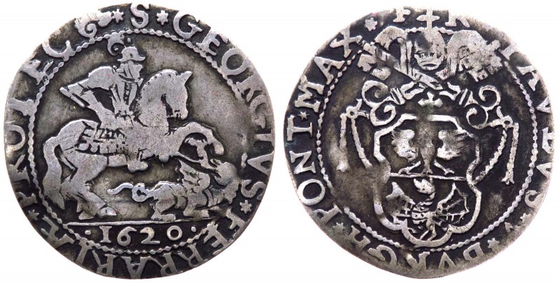 Ferrara - Paolo V (1605-1621) Giulio 1620 - Munt.219 - RR MOLTO RARA - Ag gr.2,4...