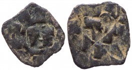 Lucca - Enrico V Imperatore (1125-1181) Denaro - D/ ✠ IMPERATOR ; Monogramma H in contorno perlinato. R/ ✠ ENRICVS la S è coricata ; Nel campo LVCA a ...
