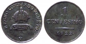Lombardo Veneto - Venezia - Francesco I d'Asburgo (1815-1835) 1 Centesimo 1822 - Cu gr.1,71 
MB+