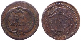 Modena - Ercole III d'Este (1782-1796) 1 soldo 1783 - Cu gr.2,12 
BB