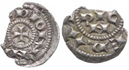 Milano - Enrico II di Sassonia (1004-1024) Denaro Scodellato - D/ IMPERATOR Nel campo H RIC N. ; R/ AVC MED IOLA NIM nel campo. MIR 44 - Ag
