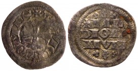 Milano - Azzone Visconti (1329-1339) Denaro tipo con Biscione tra trifogli - Crippa 7 - Mi gr.0,45 
MB+