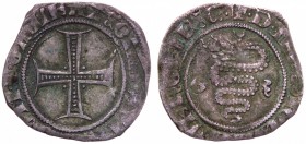 Milano - Gian Galeazzo Visconti (1378-1402) Sesino del tipo con biscione e croce - Crippa 10 - Ag gr.1,26 
BB+
