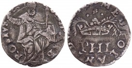 Milano - Filippo II (1556-1598) Denaro da 5 soldi - CNI 388/400 - Ag gr.1,32 
BB/qSPL