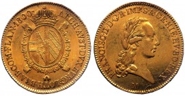 Milano - Impero Austriaco - Francesco II (1792-1800) 1 Sovrana 1800 - RARA - Montenegro 158 - Au - Coniata nella Restaurazione Gr.11,08