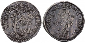 Stato Pontificio - Ancona - Giulio III (1550-1555) Giulio - Mir.993 - Ag gr.3,11 
MB+/qBB
