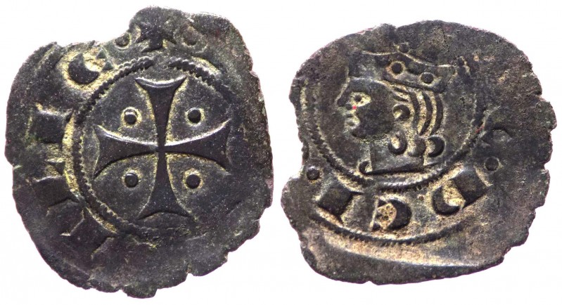 Regno di Sicilia - Messina - Federico III (1296-1337) Denaro gr.0,54