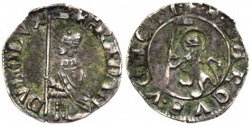 Venezia - Francesco Dandolo (1329-1339) Soldino con Leone rampante e Aureolato - Ag gr.1,01