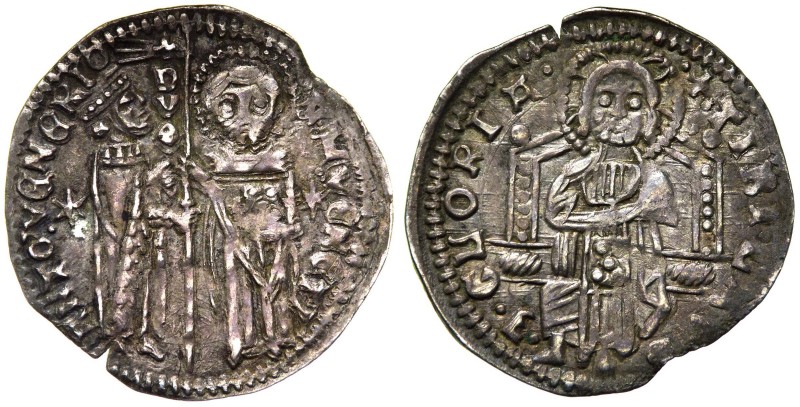 Venezia - Antonio Venier (1382-1400) Grosso del III°Tipo - Ag gr.1,80