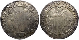 Venezia - Francesco Erizzo (1631-1646) Ducato con Santa Giustina da 124 Soldi - Paolucci 14 - RARA - Ag 
qBB