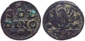 Venezia - Candia - Monetazione anonima per i Domini (Sec. XVI) Soldino o 4 Tornesi - Pao 879 - Ae gr.2,14