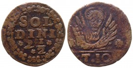 Venezia - Candia - Monetazione anonima per i Domini (Sec. XVI) 2 Soldini e 1/2 o 10 Tornesi - Ae gr.5,61