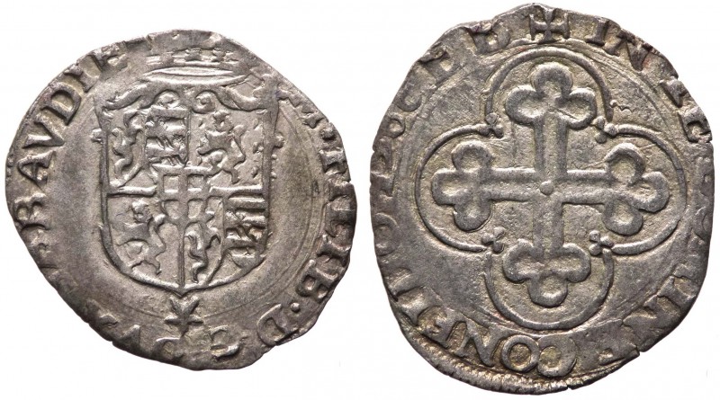 Emanuele Filiberto (1559-1580) Soldo del II Tipo 1568 E.B. - Chambery - Mir.534 ...