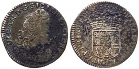 Vittorio Amedeo II (1713-1718) Mezza Lira 1718 - RRR RARISSIMA - Mir.887.b - Ag gr.3