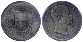 Vittorio Emanuele II Re Eletto (1859-1861) 1 Lira 1859 Bologna - RARA - Ag
BB+