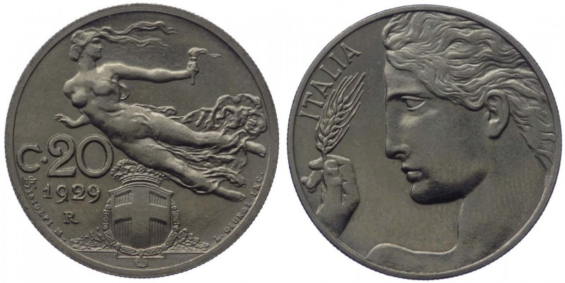 Vittorio Emanuele III (1900-1943) 20 Centesimi "Libertà Librata" 1929 - RRR RARI...