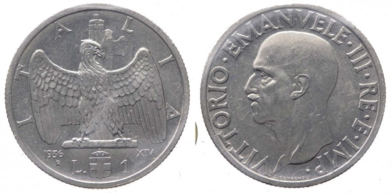 Vittorio Emanuele III (1900-1943) 1 Lira "Impero" 1936 XIV - RARA
qFDC