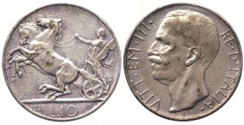Vittorio Emanuele III (1900-1943) 10 Lire "Biga" 1928 * (Una Rosetta) Periziato BB+ - Ag
BB+
